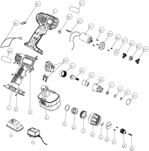Page A Diagram and Parts List for CD121K-B2 3 Black and Decker Boring Machine